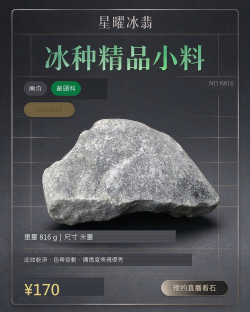 NO.N816 南奇 蒙頭料 天然翡翠原石
